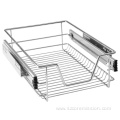 Telescopic Electroplating Kitchen Pull Out Drawer Basket